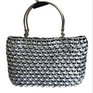 Unique Recycled Poptop Handbag with Metal Handles